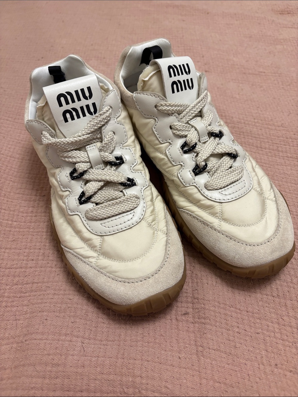 Miu Miu Cream Sneakers